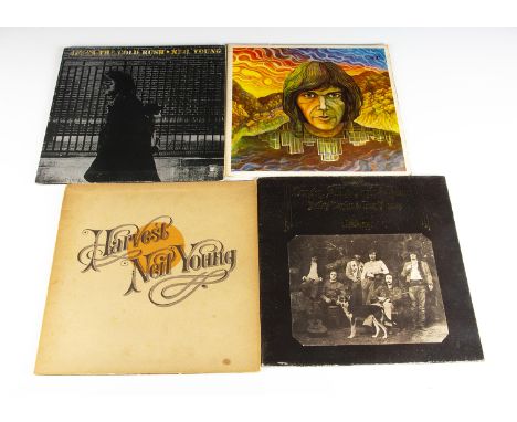 Neil Young / CSNY LPs, four UK release albums comprising Neil Young (RSLP 6317 - No Name on Fully Laminated Sleeve - Tan Labe