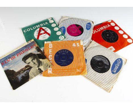 Sixties 7" Singles, fifteen singles and EP of mainly Sixties artists comprising Elvis, The Cougars, The Byrds, The Dakotas, E