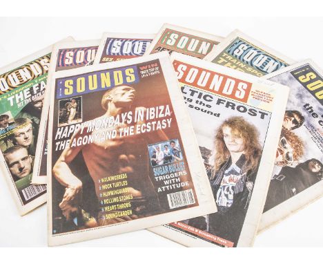 Sounds Magazine 1989 to 1991, approximately seventy copies of Sounds with approximately twenty from 1989 and the remainder fr