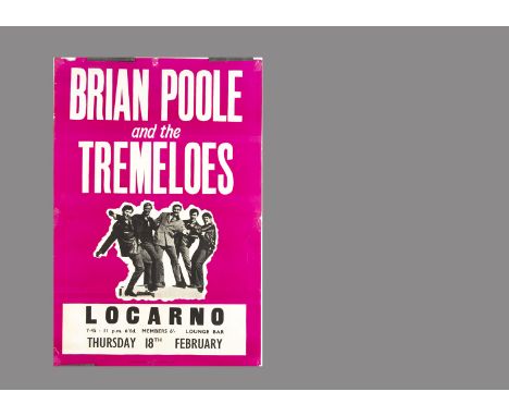 Brian Poole and The Tremeloes / Ivy League Concert Posters, Two British Beat era 1960's concert posters comprising Brian Pool