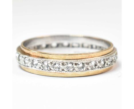 A hallmarked 9ct gold and spinel eternity ring. Hallmarked Birmingham. Weight 3g. Ring size: Q. All weights, sizes and measur