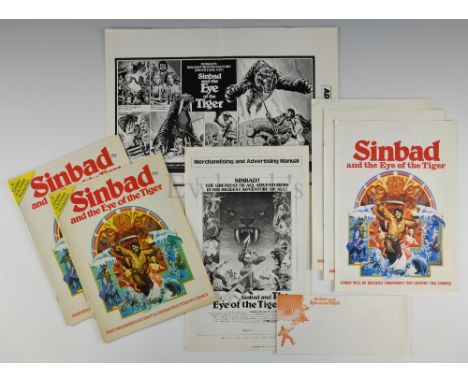 Sinbad and The Eye of the Tiger (1977) Merchandising and Advertising manual, Ad Supplement (both no cuts), Sinbad envelope, t