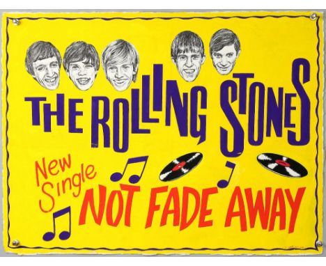 The Rolling Stones - Not Fade Away - Original painted artwork by John Judkins, signed &amp; dated 1964, flat, 22.5 x 30 inche