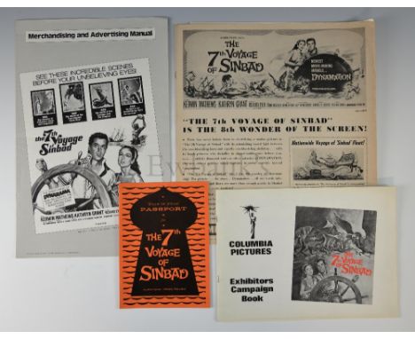 The 7th Voyage of Sinbad (1958) Exhibitors Campaign book (no cuts), Merchandising and Advertising Manual, Quad poster (croppe