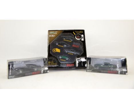 Corgi 'The Italian Job' Mini three piece set CC99138, a Greenlight Collectables Steve McQueen 'Bullitt' four car collector's 