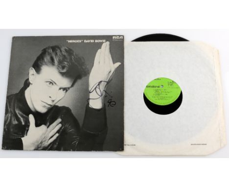 David Bowie - Heroes LP, Signed 19th March 1990 in Birmingham during the Sound and Vision Tour. Provenance: Former property o