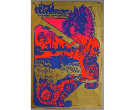 Jimi Hendrix Experience - Fillmore Auditorium, 20-26 June 1967, A poster by Hapshash and Coloured Coat, OA 103 Printed in Eng