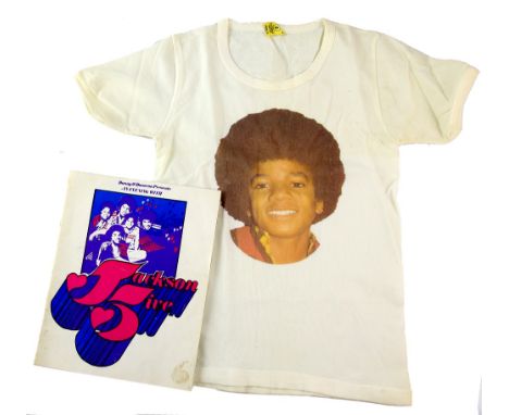 Jackson 5ive - Original programme from the 1970's with T-Shirt featuring Michael Jackson on front (2)
