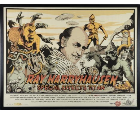 Ray Harryhausen Special Effects Titan - Advertising poster for the release of the film, signed to centre by Ray Harryhausen, 
