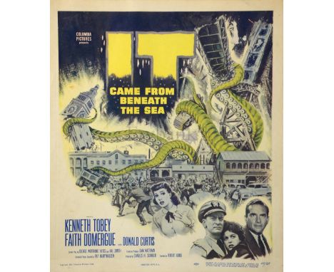 It Came From Beneath The Sea (1955) US Window Card, Technical effects created by Ray Harryhausen, framed, 14 x 16 inches.Back