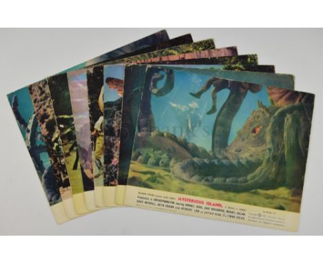 Mysterious Island (1961) Eight UK Front of cards from the movie by Jules Verne with special effects by Ray Harryhausen, 10 x 
