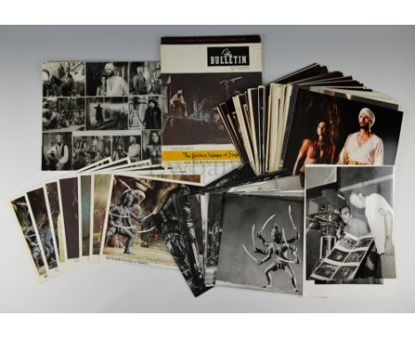 The Golden Voyage of Sinbad (1973) 19 front of house cards, 70+ colour stills/contact sheets, original A4 headed paper with c
