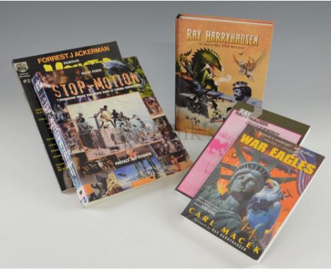 Five books related to Ray Harryhausen including Forest J Ackerman - Famous Monster of Filmland published in 1991, Ray Harryha