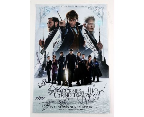 Fantastic Beasts: The Crimes of Grindelwald (2018) Photo poster signed by 12 including Eddie Redmayne, Katherine Waterston, D