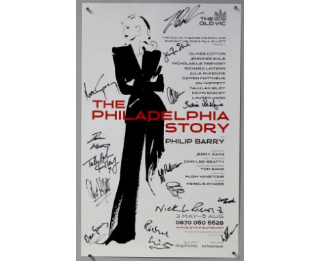 Theatre Poster - 'The Philadelphia Story' Old Vic Theatre Poster signed by numerous stars including Kevin Spacey, Jennifer Eh