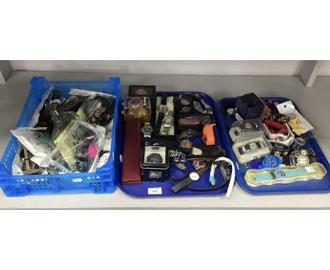 An Assortment of Modern Wristwatches, to include Casio F-91W, Lorus, Slazenger, Sekonda Dual Time, novelty etc, together with