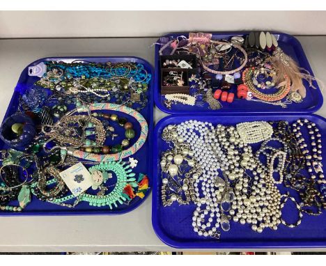 An Assortment of Modern Costume Jewellery, to include freshwater pearl bead necklace, imitation pearl bead bracelet, etc :- T