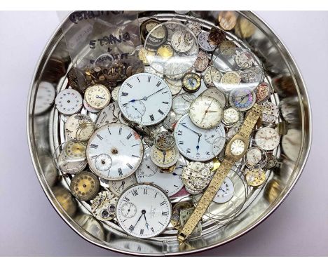 An Assortment of Pocketwatch / Wristwatch Dials / Parts, including Tudor, Waltham pocketwatch dial, Rone, Rotary, Sekonda, wi
