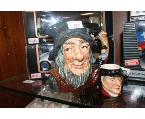 A ROYAL DOULTON CHARACTER JUG RIP VAN WINKEL TOGETHER WITH A SMALL CHARACTER JUG