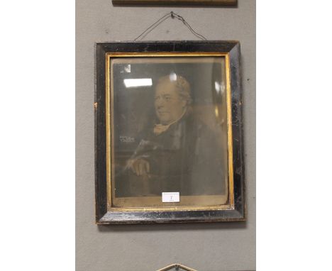 A FRAMED MEZZOTINT OF A PORTRAIT OF THOMAS RIGBY