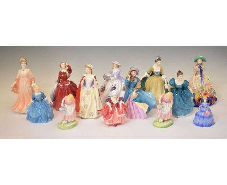 Group of ten Royal Doulton porcelain figures to include; 'Easter Day', 'Mary Mary' (HN 2044), 'Rhapsody' (HN 2267), 'Blithe M