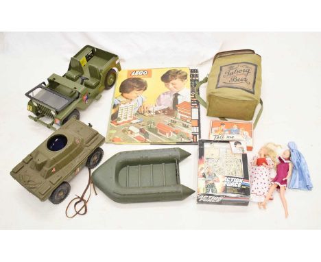 Action Man - Four vintage Palitoy by Hasbro action figures, together with a mixed quantity of clothing and accessories, Cheri