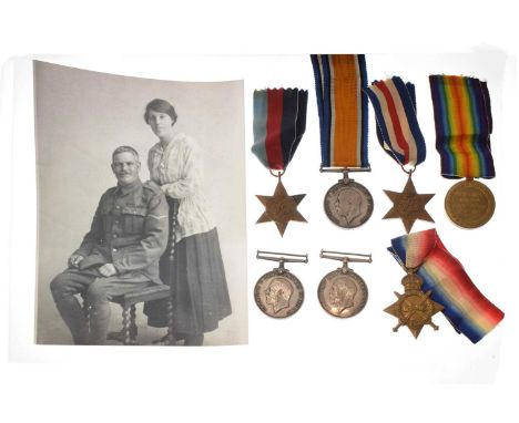 British First World War medal trio to Private Jack Palmer, Norfolk Regiment comprising; War Medal, Victory Medal and 1914-15 