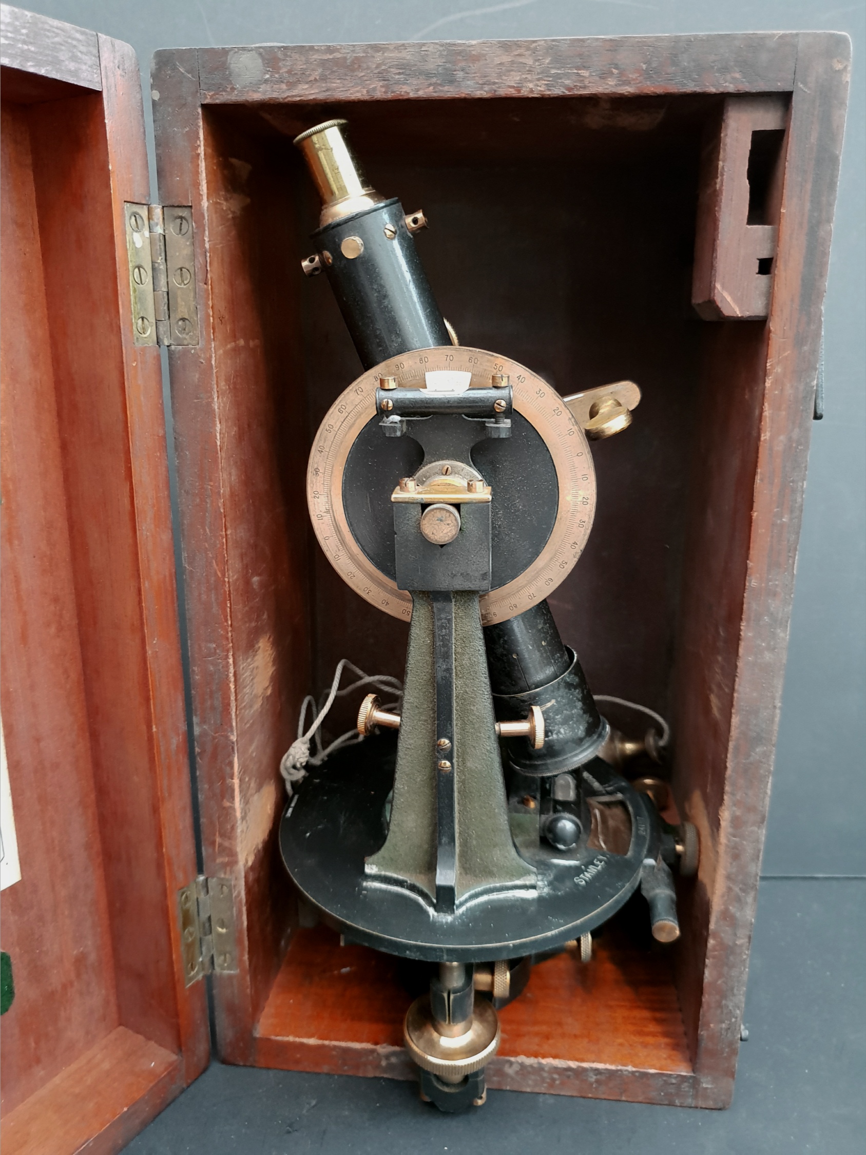 Vintage Scientific Equipment Stanley London Theodolite 24187 In