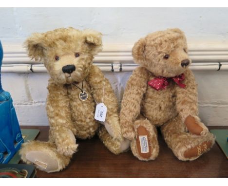 A Dean's Rag Book limited edition teddy bear, Oakwood 86 of 100, and a Farnell Alpha toy 100th anniversary teddy bear by Merr