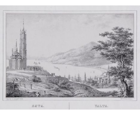 Gross (F.) - A group of 9 views in the Crimea, including Yalta, Oréanda and Gaspra,   lithographs, each c.230 x 320mm., or th