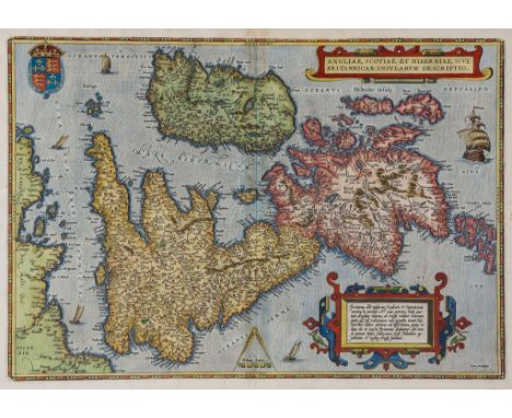 Ortelius (Abraham) - Angliae, Scotiae, et Hiberniae, sive Britannicar: Insularum descriptio, the British Isles, Ireland and t