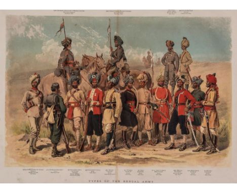 Lovett (A.C., Lieutenant), after. - The Madras Army; Types of the Bengal Army a pair,   chromolithographs, each c.360 x 470mm