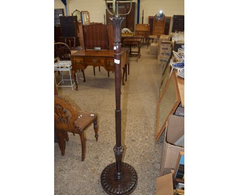 TURNED HEAVY LAMP STANDARD, HEIGHT APPROX 149CM