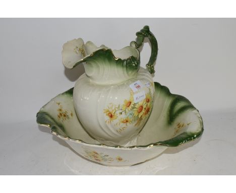POTTERY JUG AND BASIN