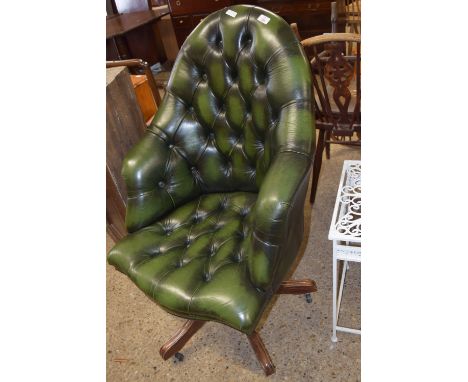 IMPRESSIVE REPRODUCTION BUTTON BACK OFFICE CHAIR, WIDTH APPROX 68CM
