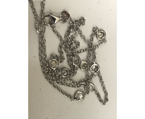 A 1.5ct G/VS1 diamond necklace set in 18ct white gold