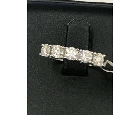 A 1.30ct G/VS2 five-stone diamond ring set in 18ct white gold
