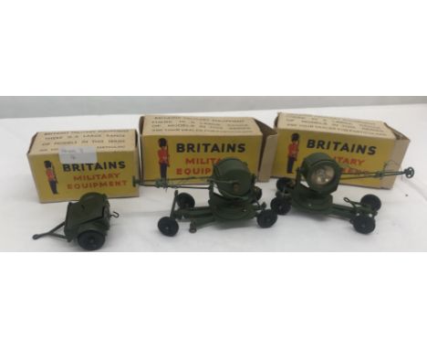 Two boxed Britains vehicles: No 1718 Searchlight on Mobile Chassis and Ammunition Limber