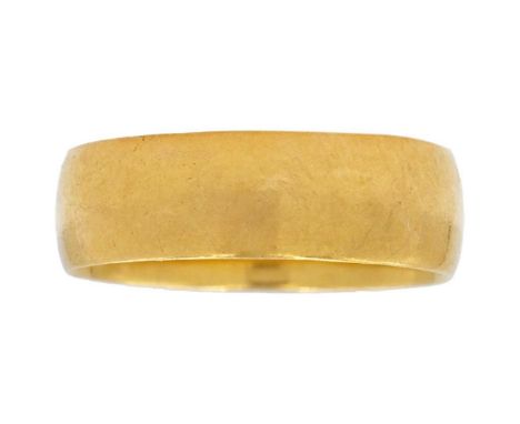 A 22ct band ring. Hallmarked Birmingham 1924, size K, 4.0g.