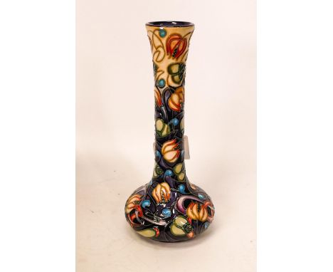 Moorcroft Celtic web vase. Dated 2002, height 20cm. Boxed 