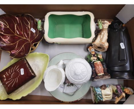 Mixed Collection of Ceramic items to include Coalport countryware milk and sugar, Wedgwood decanter, Sylvac dog etc. (1 Tray)