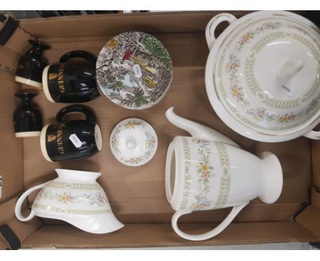 A mixed collection of ceramic items to include Minton 'Wildmore' coffee pot, gravy boat &amp; tureen, Carltonware Guiness mug