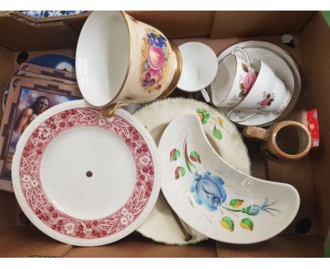 Mixed Collection of Ceramic Items to include Beswick cresecent dish, Crown Staffordshire planter, Duchess floral trios, Frank