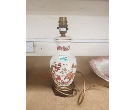 Large Masons Ironstone Mandalay Red table lamp 30cm to top of fitting 