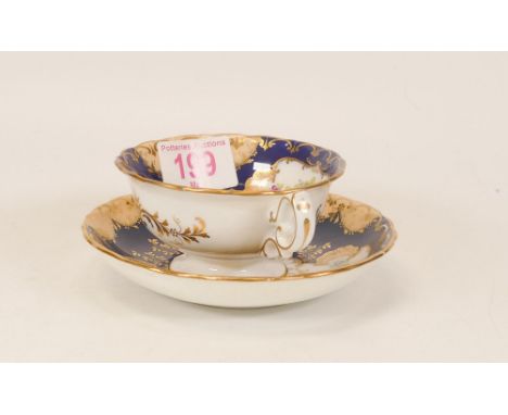 Paragon Hand Decorated Cabinet Cup &amp; Saucer Set decorated with panelled floral decoration 