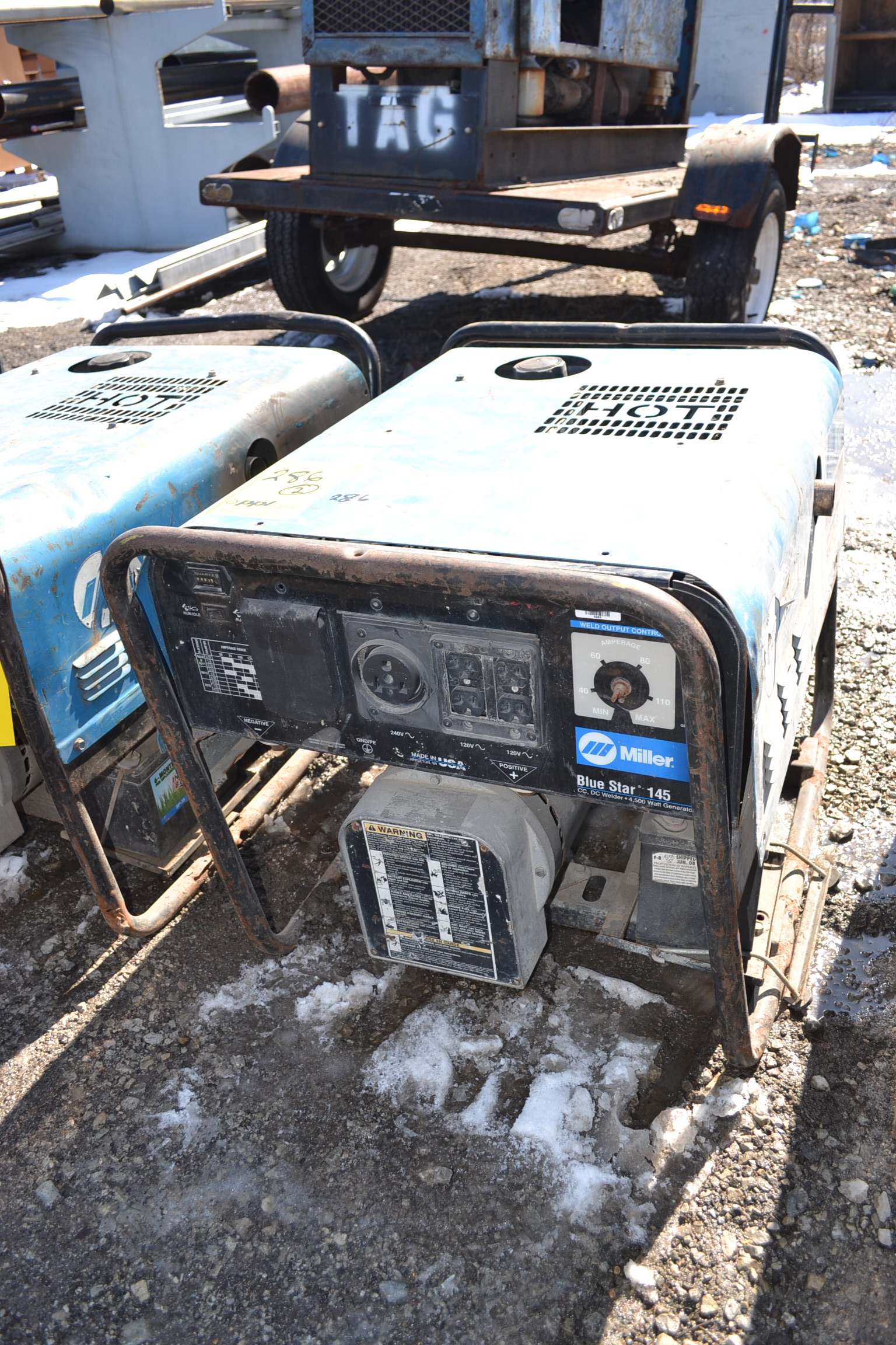 LOT (1) Miller Blue Star 185 & (1) Miller 145 Portable Gas Welders