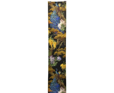 Two rolls of antique 'The Cedar Tree' wallpaper by Louis Stahl for Sanderson, c.1910, woodblock print in stunning colours on 