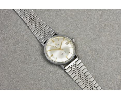 An Omega Seamaster De Ville automatic gentleman's stainless steel bracelet watch, c.1967, ref. 166.020, 30mm. silvered dial w