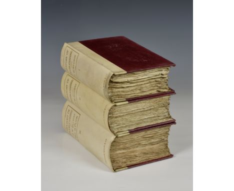 Buchan (James Walter) &amp; Paton (Rev. Henry) - A History of Peeblesshire, in 3 vols, pub. Jackson, Wylie and Co., Glasgow, 
