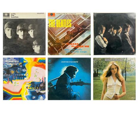 Rock/Country/Folk LP collection. Twenty-eight 12" albums.
The Rolling Stones; 'The Rolling Stones' (LK 4605), The Beatles; 'P